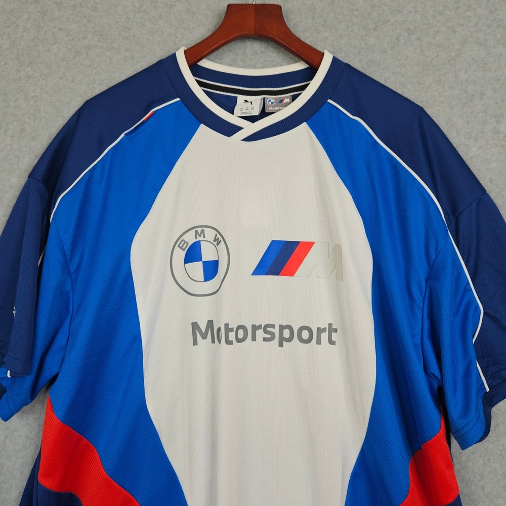 Puma BMW MMS Motorsport Lifestyle Jersey Blue White Red 630536 04 Mens XXL New